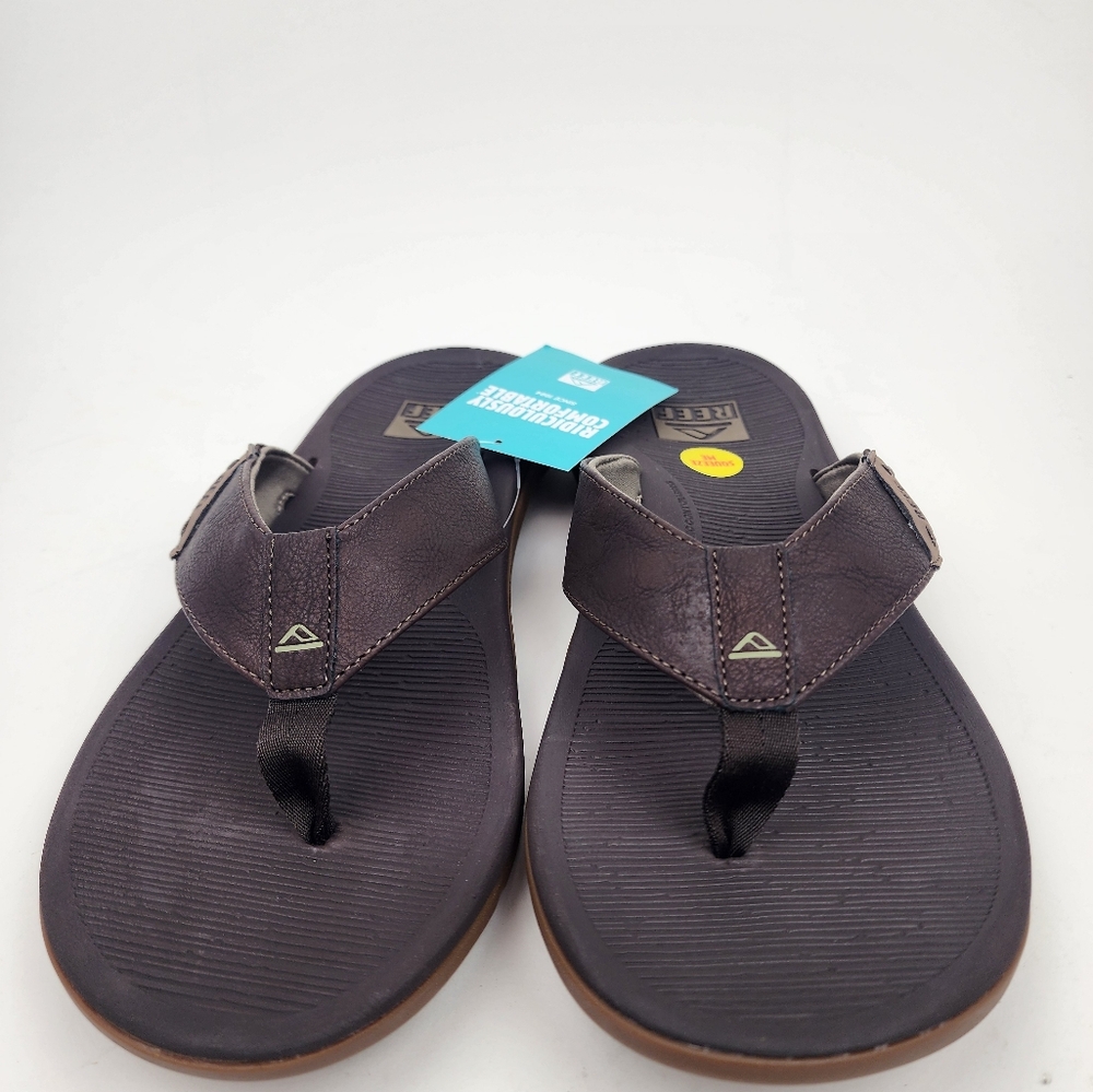 Reef Santa Ana Men's Brown Cushioned Flip Flop Beach Sandals Shoes Size 12 NWT - Picture 3 of 7